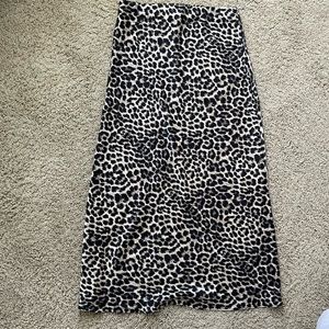 Cheetah print midi skirt